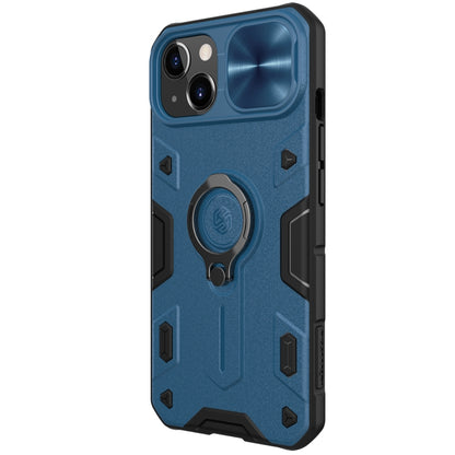 For iPhone 13 NILLKIN Shockproof CamShield Armor Protective Case with Invisible Ring Holder(Blue) - iPhone 13 Cases by NILLKIN | Online Shopping South Africa | PMC Jewellery