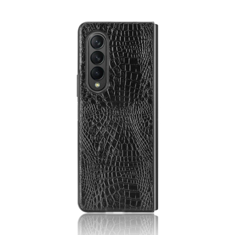 For Samsung Galaxy Z Fold3 5G Shockproof Crocodile Texture PC + PU Case(Black) - free shipping - PMC TechLife - Order now!