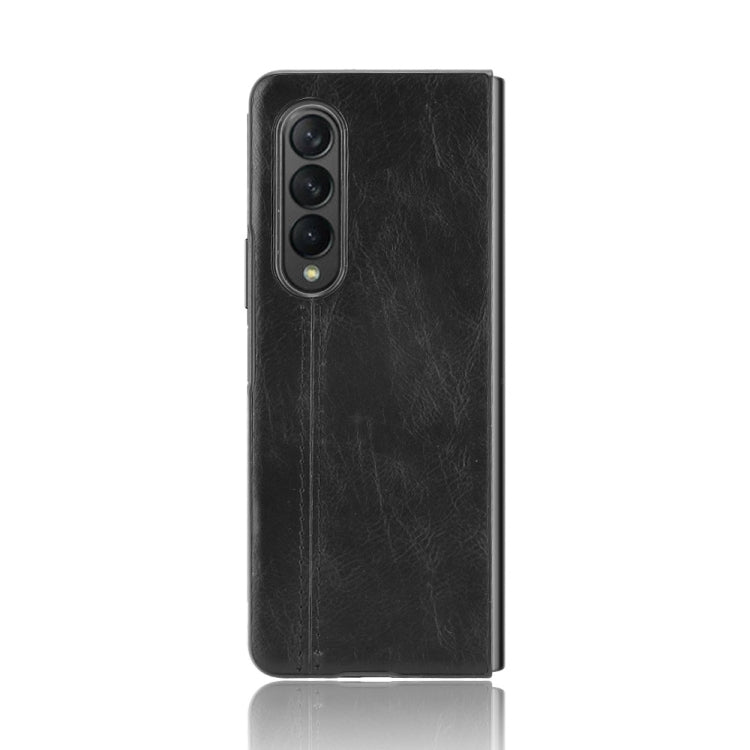For Samsung Galaxy Z Fold3 5G Shockproof Sewing Cow Pattern Skin PC + PU + TPU Case(Black) - free shipping - PMC TechLife - Order now!
