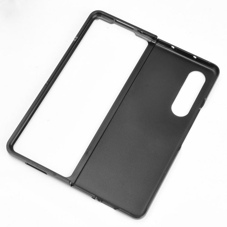 For Samsung Galaxy Z Fold3 5G Shockproof Sewing Cow Pattern Skin PC + PU + TPU Case(Blue) - free shipping - PMC TechLife - Order now!