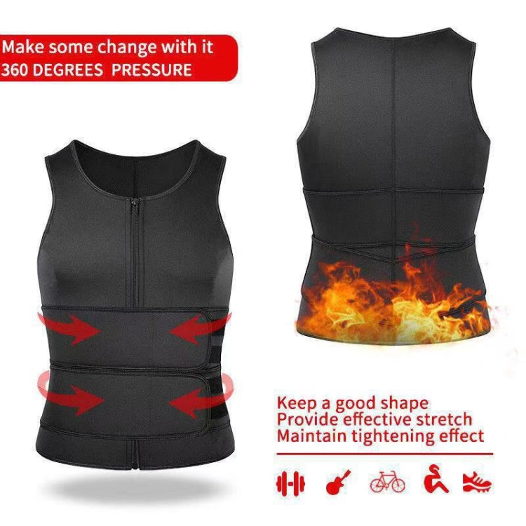 Neoprene Men Sport Body Shapers Vest Waist Body Shaping Corset, Size:L(Grey) -  by PMC Jewellery | Online Shopping South Africa | PMC Jewellery