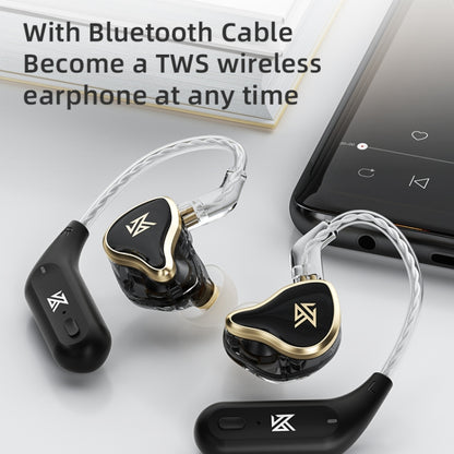 KZ ZAS 16-unit Ring Iron In-ear Wired Earphone, Standard Version(Black) - In Ear Wired Earphone by KZ | Online Shopping South Africa | PMC Jewellery