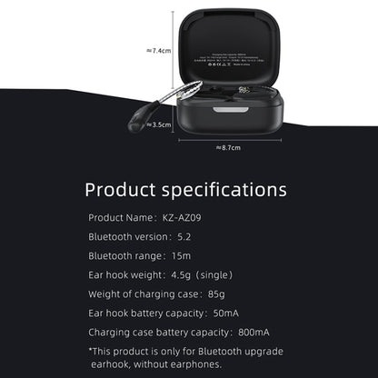 KZ AZ09 Bluetooth Earphone Ear Hook 5.2 Wireless Bluetooth Module Upgrade Cable, Style:B - Earphone Adapter by KZ | Online Shopping South Africa | PMC Jewellery