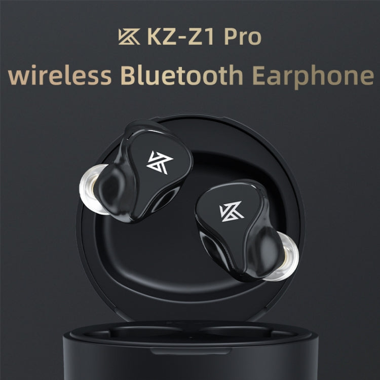 KZ Z1 Pro Dynamic True Wireless Bluetooth 5.2 Sports In-ear Earphone(Black) - In Ear Wired Earphone by KZ | Online Shopping South Africa | PMC Jewellery | Buy Now Pay Later Mobicred