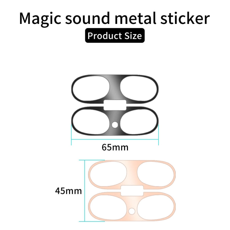 For Beats Studio Buds Wireless Bluetooth Earphone Magic Sound Metal Protective Sticker(Silver) - Protective Sticker by PMC Jewellery | Online Shopping South Africa | PMC Jewellery