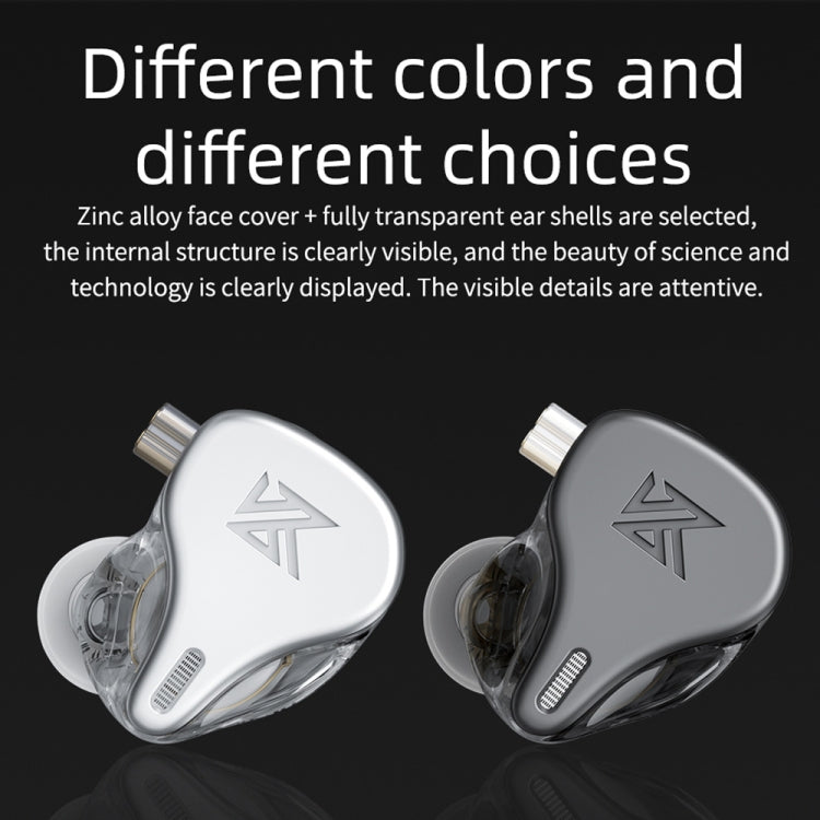 KZ DQ6 3-unit Dynamic HiFi In-Ear Wired Earphone No Mic(Silver) - free shipping - PMC TechLife - Order now!