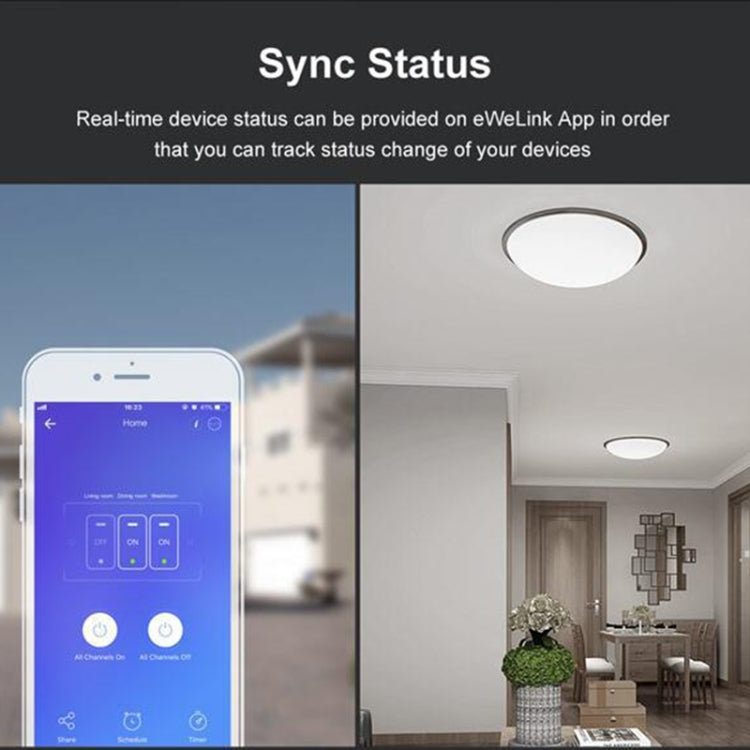 Sonoff T3 US-TX 433 RF WIFI Smart Remote Control Wall Touch Switch, US Plug, Style:Single Button - free shipping - PMC TechLife - Order now!