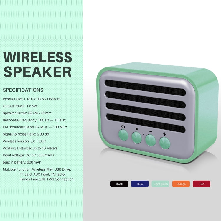 New Rixing NR-102 Mini TWS Bluetooth Speaker(Black) - Mini Speaker by New Rixing | Online Shopping South Africa | PMC Jewellery