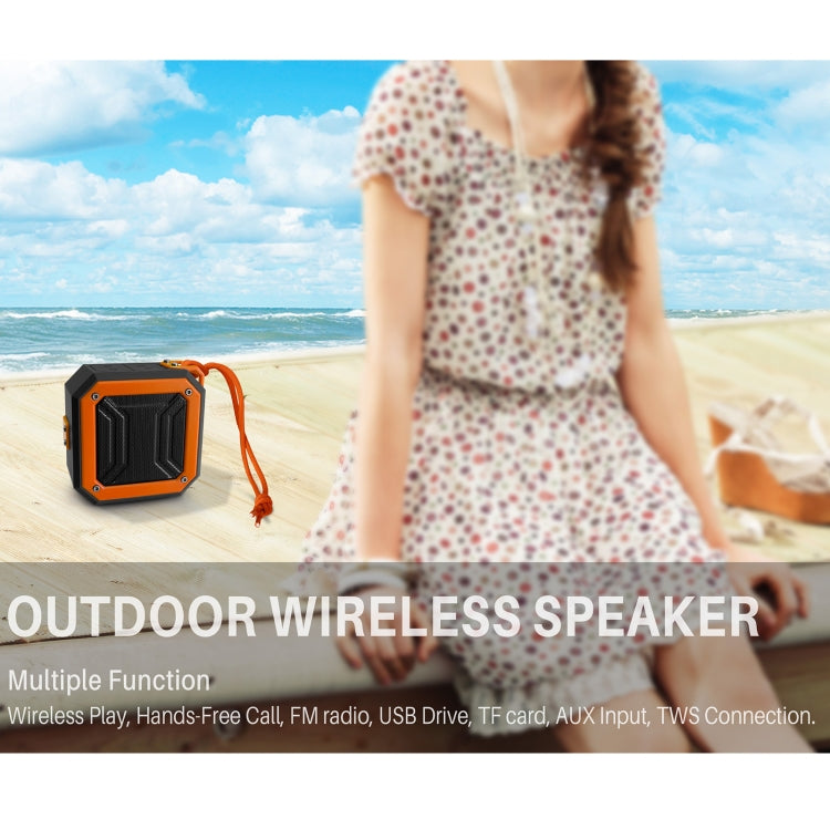 New Rixing NR-103 Mini TWS Bluetooth Speaker with Lanyard(Blue) - Desktop Speaker by NewRixing | Online Shopping South Africa | PMC TechLife | Buy Now Pay Later Mobicred