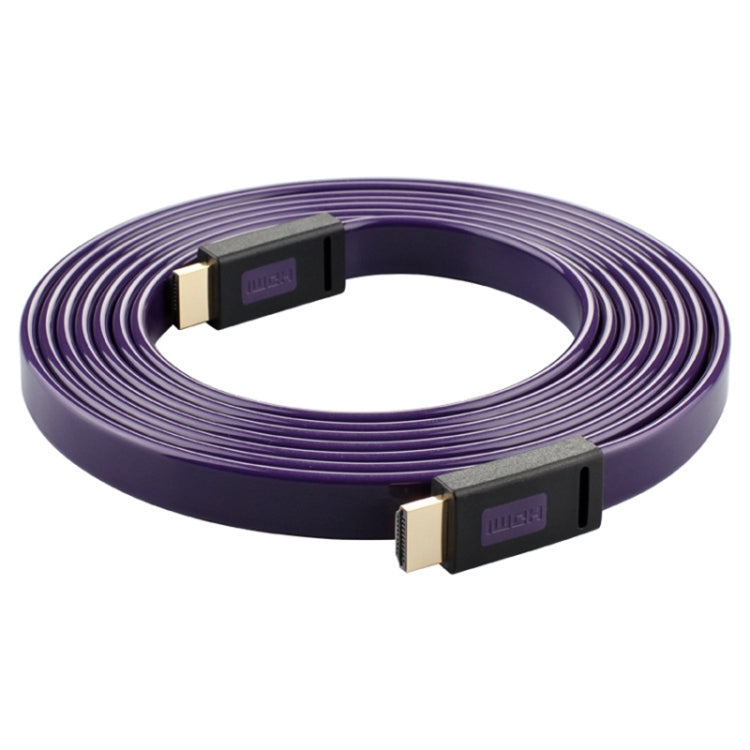 ULT-unite 4K Ultra HD Gold-plated HDMI to HDMI Flat Cable, Cable Length:10m(Transparent Purple) - Cable by ult-unite | Online Shopping South Africa | PMC Jewellery | Buy Now Pay Later Mobicred