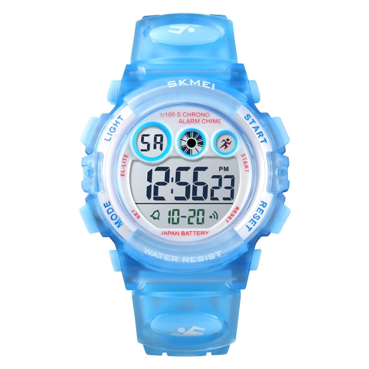 SKMEI 1451 LED Digital Stopwatch Chronograph Luminous Children Sports Electronic Watch(Transparent Pink Blue) - LED Digital Watches by SKMEI | Online Shopping South Africa | PMC Jewellery | Buy Now Pay Later Mobicred