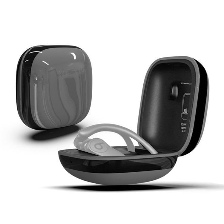 Mirror Surface Silicone + PC Wireless Earphone Protective Case for Beats Powerbeats Pro(Grey+Black) - Other Case by PMC TechLife | Online Shopping South Africa | PMC TechLife