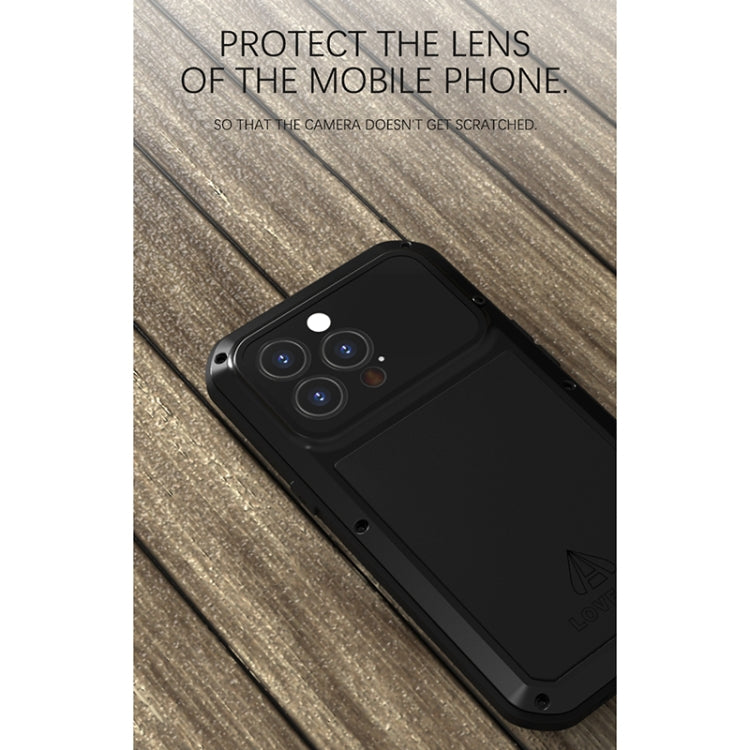 For iPhone 13 Pro LOVE MEI Metal Shockproof Life Waterproof Dustproof Protective Phone Case (Yellow) - iPhone 13 Pro Cases by LOVE MEI | Online Shopping South Africa | PMC TechLife | Buy Now Pay Later Mobicred
