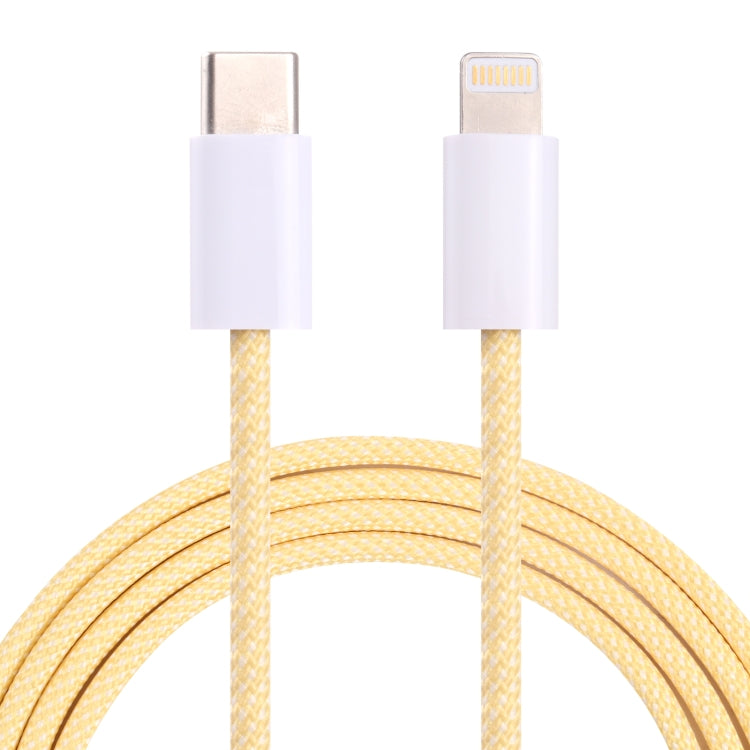 12W PD USB-C / Type-C to 8 Pin Data Cable, Cable Length: 1m(Yellow) - 2 in 1 Cable by PMC TechLife | Online Shopping South Africa | PMC TechLife