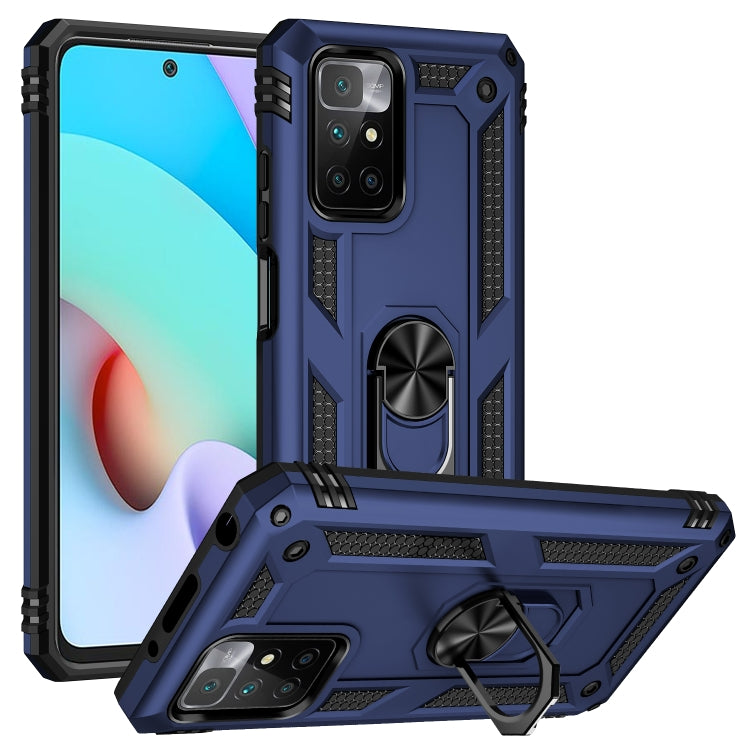 For Xiaomi Redmi 10 Shockproof TPU + PC Phone Case with 360 Degree Rotating Holder(Blue) - free shipping - PMC TechLife - Order now!