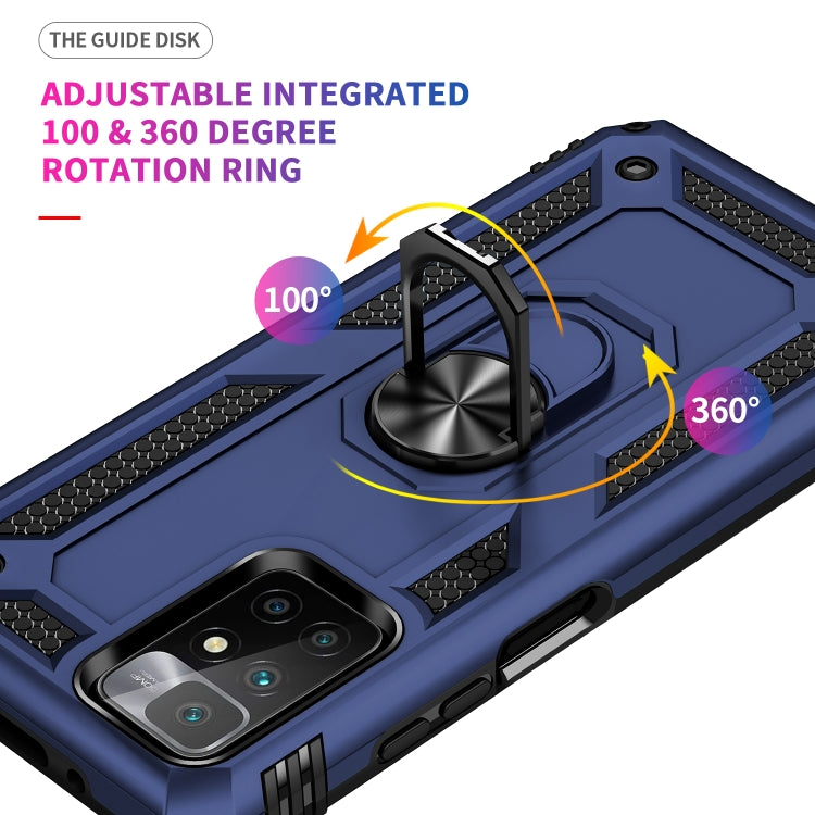 For Xiaomi Redmi 10 Shockproof TPU + PC Phone Case with 360 Degree Rotating Holder(Blue) - free shipping - PMC TechLife - Order now!