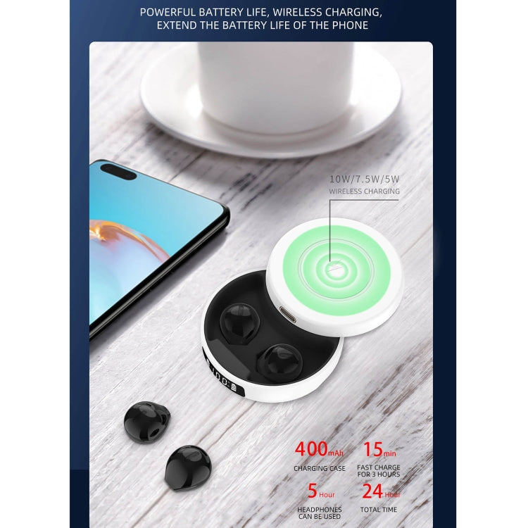X6WS Mini Noise Reduction Digital Display TWS Wireless Bluetooth Earphone(White) - TWS Earphone by PMC TechLife | Online Shopping South Africa | PMC TechLife