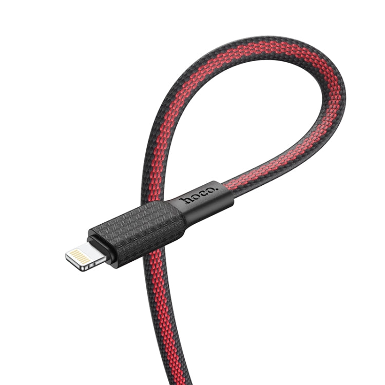 hoco X69 8 Pin Jaeger Charging Data Cable, Length: 1m(Black Red) - Normal Style Cable by hoco | Online Shopping South Africa | PMC Jewellery