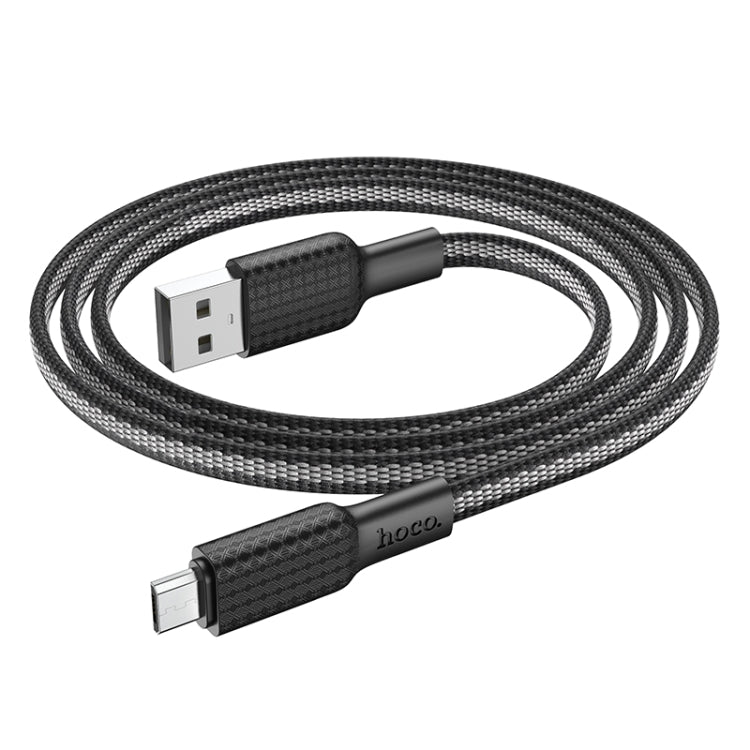 hoco X69 Micro USB Jaeger Charging Data Cable, Length: 1m(Black White) - Micro USB Cable by hoco | Online Shopping South Africa | PMC Jewellery