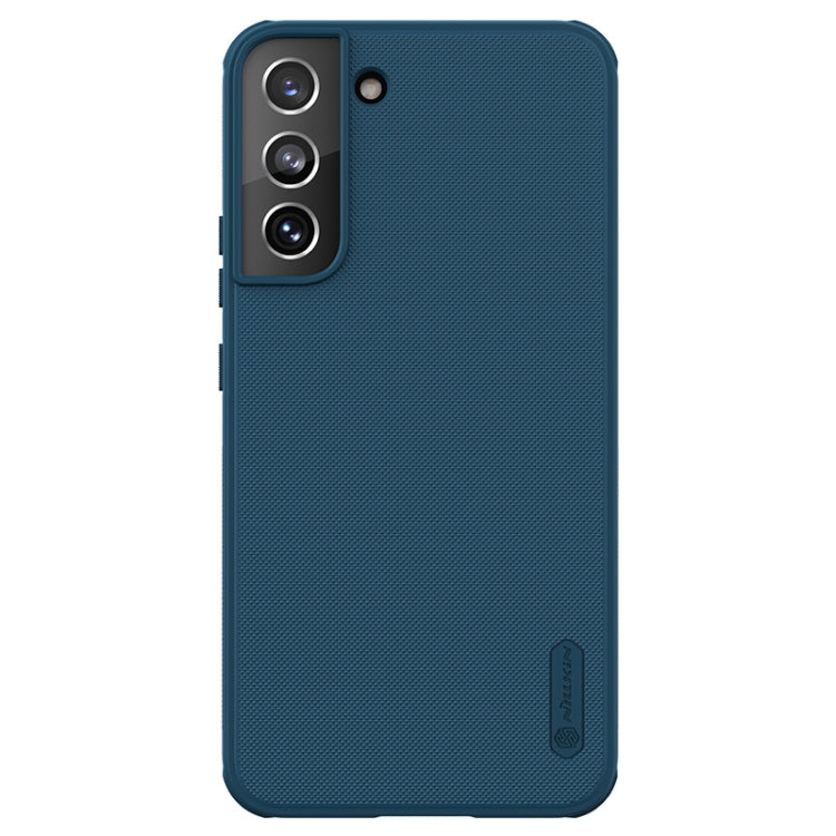 For Samsung Galaxy S22+ 5G NILLKIN Super Frosted Shield Pro PC + TPU Phone Case(Blue) - Galaxy S22+ 5G Cases by NILLKIN | Online Shopping South Africa | PMC Jewellery