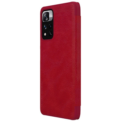 For Xiaomi Redmi Note 11 Pro China / 11 Pro+ Global / Mi 11i / 11i  5G NILLKIN QIN Series Crazy Horse Texture Leather Case(Red) - Redmi Note 11 Pro Case by NILLKIN | Online Shopping South Africa | PMC Jewellery