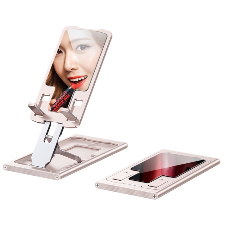 R-JUST HZ16 Slim Phone Desktop Holder(Rose Gold + Mirror Noodle) - Desktop Holder by R-JUST | Online Shopping South Africa | PMC Jewellery