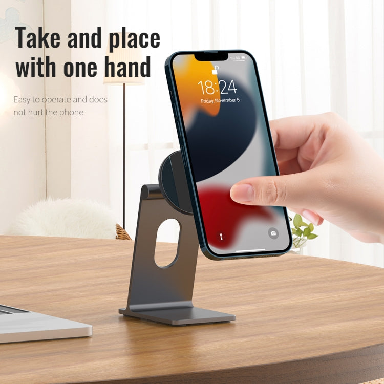 R-JUST SJ18 Square Desktop Magnetic Holder(Silver) - free shipping - PMC TechLife - Order now!