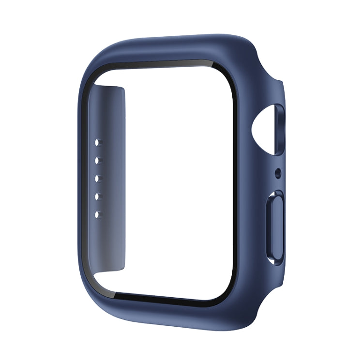 ROCK 2 in 1 PC Frame + Tempered Glass Protector Case For Apple Watch Series 9 / 8 / 7 45mmBlue) - Watch Cases by ROCK | Online Shopping South Africa | PMC TechLife | Buy Now Pay Later Mobicred