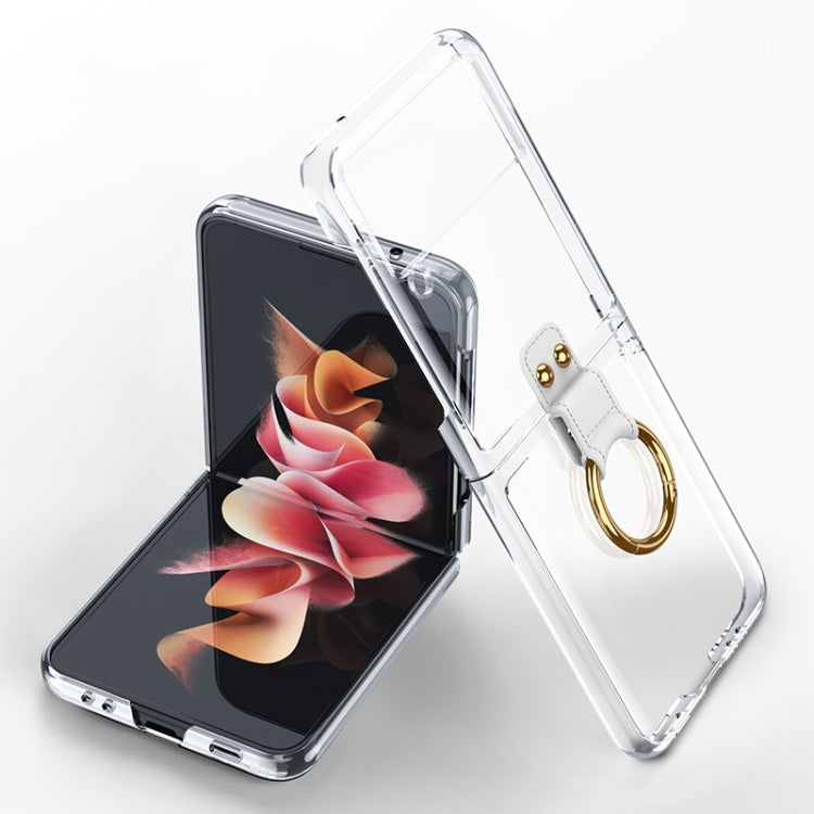 For Samsung Galaxy Z Flip3 5G GKK Phantom Electroplating Phone Case with Ring(Transparent) - free shipping - PMC TechLife - Order now!