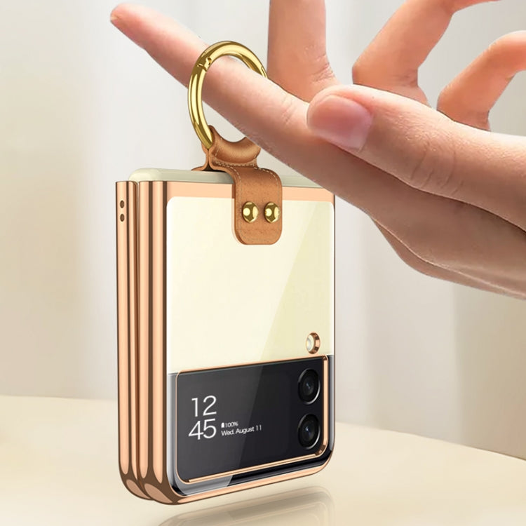 For Samsung Galaxy Z Flip3 5G GKK Phantom Electroplating Phone Case with Ring(Transparent) - free shipping - PMC TechLife - Order now!