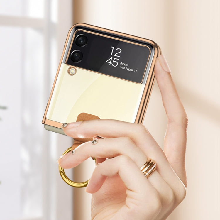 For Samsung Galaxy Z Flip3 5G GKK Phantom Electroplating Phone Case with Ring(Transparent) - free shipping - PMC TechLife - Order now!