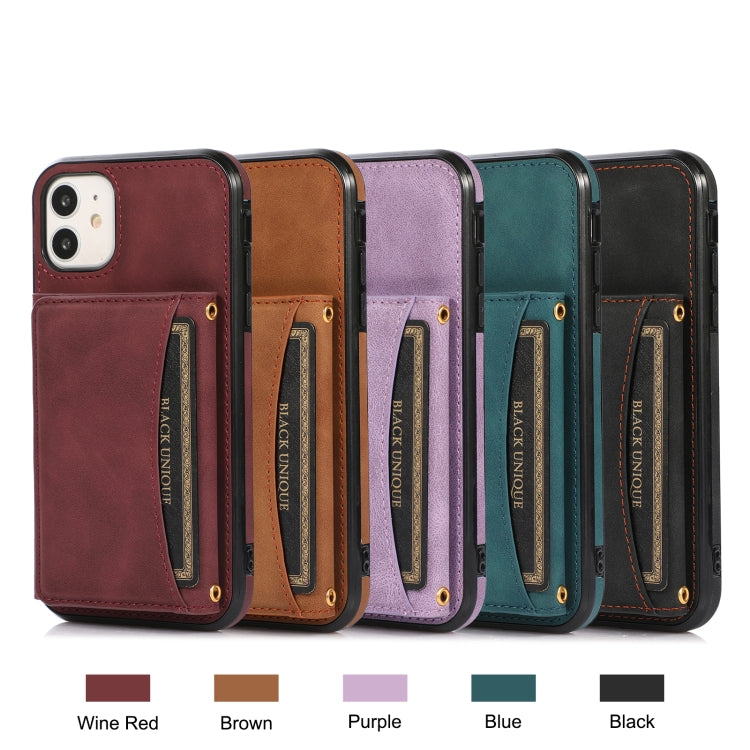 Three-fold Leather Phone Case with Card Slot & Wallet & Holder For iPhone 11(Brown) - iPhone 11 Cases by PMC TechLife | Online Shopping South Africa | PMC TechLife | Buy Now Pay Later Mobicred