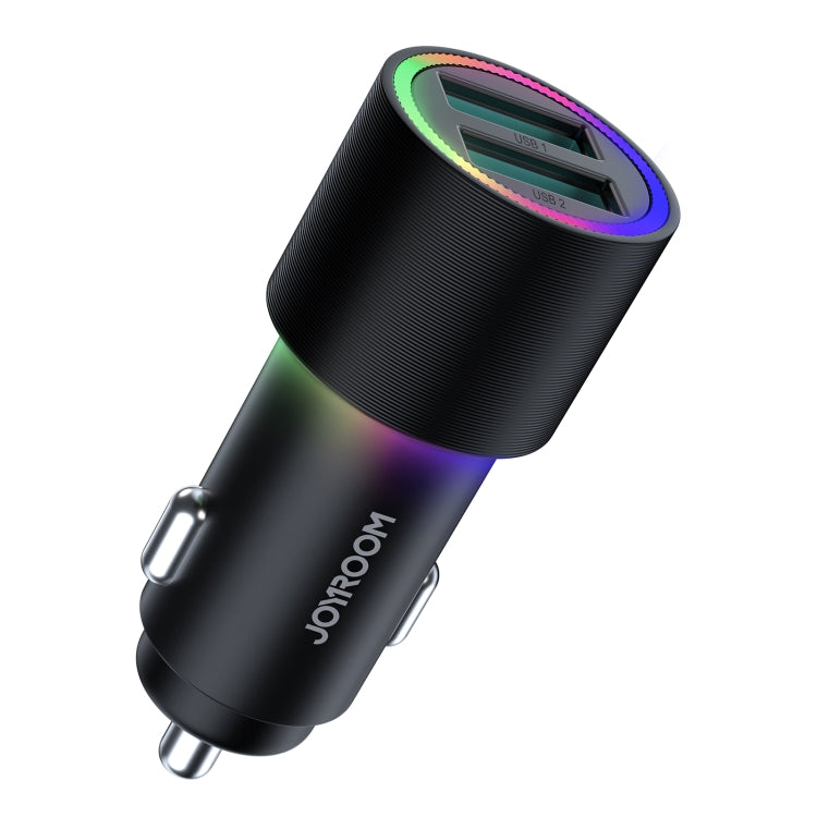 JOYROOM JR-CL10 4.8A Dual USB Car Charger(Black) - Car Charger by JOYROOM | Online Shopping South Africa | PMC Jewellery