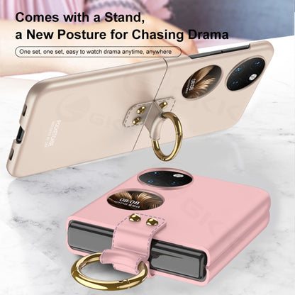 For Huawei P50 Pocket GKK Ultra-thin Full Coverage Phone Case with Ring(Purple) - Huawei Cases by GKK | Online Shopping South Africa | PMC Jewellery