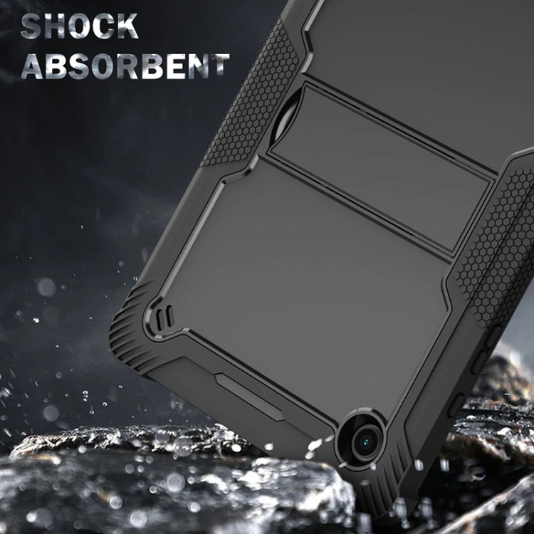 For Samsung Galaxy Tab A8 10.5 2021 Silicone + PC Shockproof Protective Tablet Case with Holder(Black) - free shipping - PMC TechLife - Order now!
