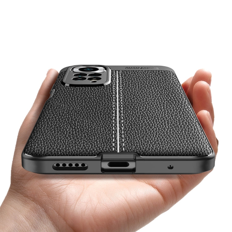 For Xiaomi Redmi Note 11 Global / Note 11S Litchi Texture Shockproof Phone TPU Case(Black) - Redmi Note 11 Case by PMC TechLife | Online Shopping South Africa | PMC TechLife