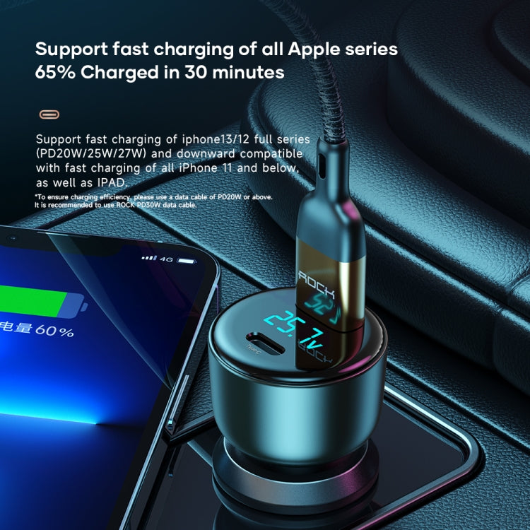 ROCK H16 PD 72W Type-C / USB-C + USB Dual Ports Car Charger - free shipping - PMC TechLife - Order now!