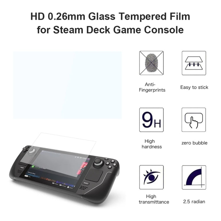 10 PCS 0.26mm 9H 2.5D Tempered Glass Film For Steam Deck Game Console - Accessories by PMC Jewellery | Online Shopping South Africa | PMC Jewellery