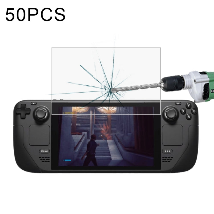 50 PCS 0.26mm 9H 2.5D Tempered Glass Film For Steam Deck Game Console - Accessories by PMC TechLife | Online Shopping South Africa | PMC TechLife