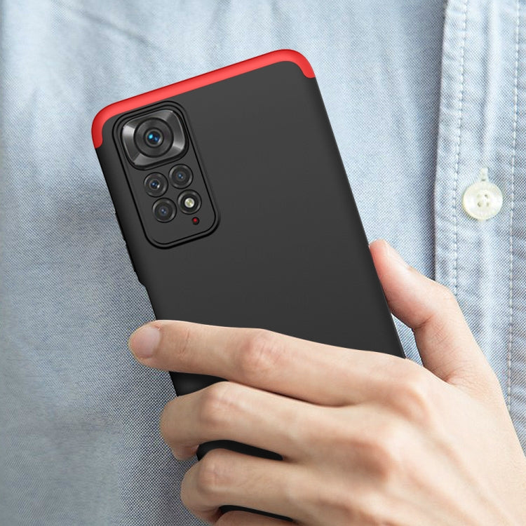 For Xiaomi Redmi Note 11S / 11 Global Version GKK Three Stage Splicing PC Phone Case(Black Red) - Xiaomi Cases by GKK | Online Shopping South Africa | PMC Jewellery