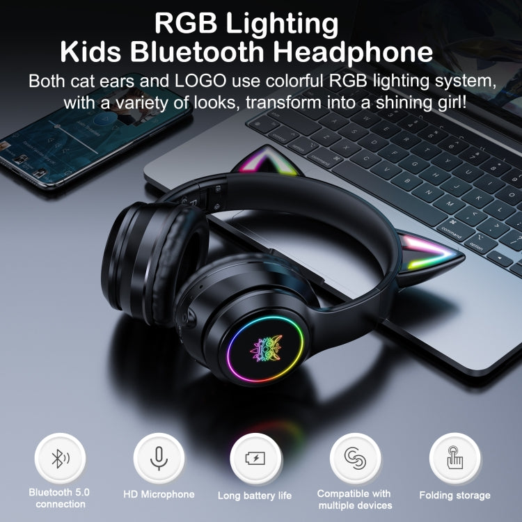 ONIKUMA B90 RGB Lighting Wireless Bluetooth Headphone(Black) - Multimedia Headset by ONIKUMA | Online Shopping South Africa | PMC Jewellery | Buy Now Pay Later Mobicred