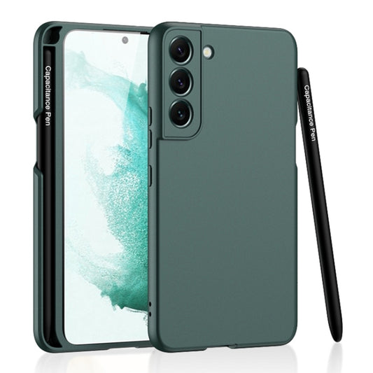 For Samsung Galaxy S22 5G GKK Ultra-thin Skin Feel Phone Case with Side Pen Slot & Stylus(Forest Green) - Galaxy S22 5G Cases by GKK | Online Shopping South Africa | PMC Jewellery