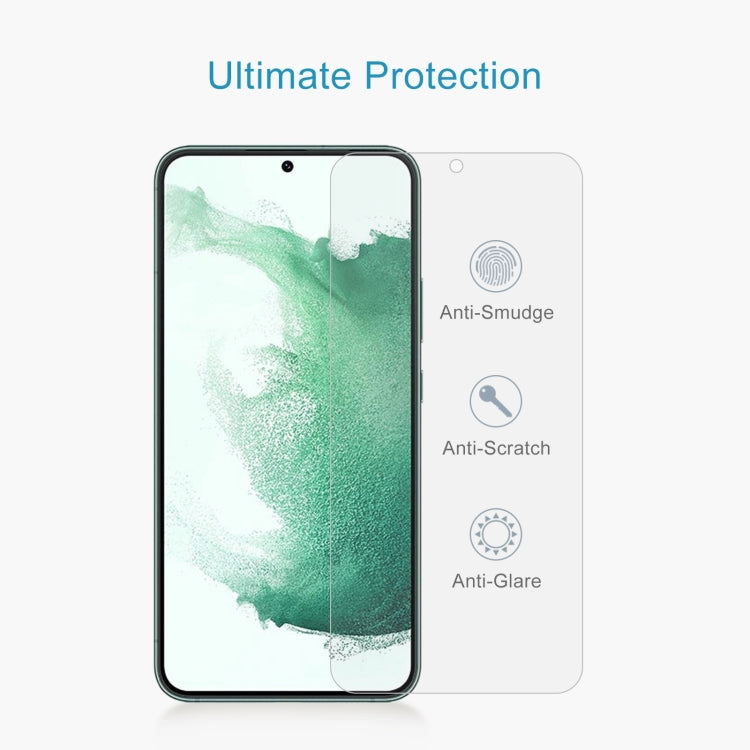 For Samsung Galaxy S22+ 5G 10pcs 0.26mm 9H 2.5D Tempered Glass Film, Fingerprint Unlocking Is Not Supported - Galaxy S22+ 5G Tempered Glass by PMC Jewellery | Online Shopping South Africa | PMC Jewellery