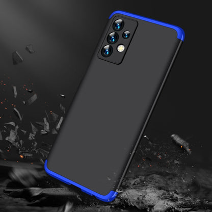 For Samsung Galaxy A23 GKK Three Stage Splicing Full Coverage PC Phone Case(Black Blue) - Galaxy Phone Cases by GKK | Online Shopping South Africa | PMC Jewellery