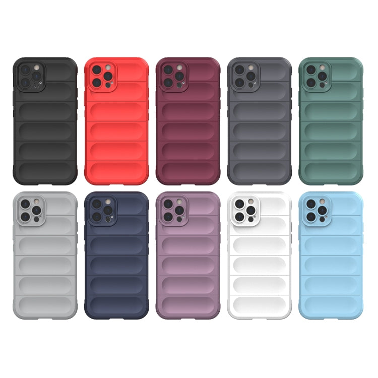 For iPhone 12 Pro Magic Shield TPU + Flannel Phone Case(Black) - iPhone 12 / 12 Pro Cases by PMC TechLife | Online Shopping South Africa | PMC TechLife | Buy Now Pay Later Mobicred