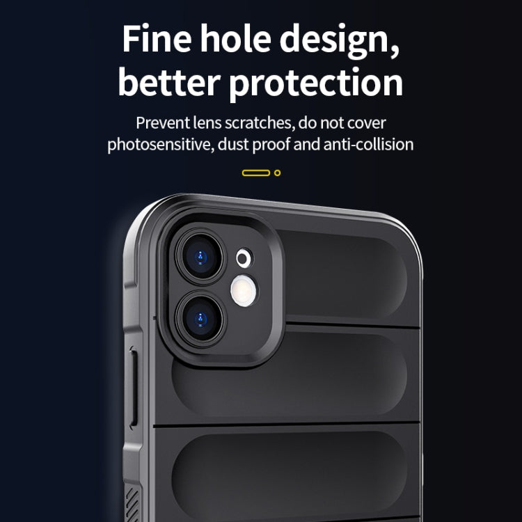 For iPhone 12 Pro Magic Shield TPU + Flannel Phone Case(Black) - iPhone 12 / 12 Pro Cases by PMC TechLife | Online Shopping South Africa | PMC TechLife | Buy Now Pay Later Mobicred
