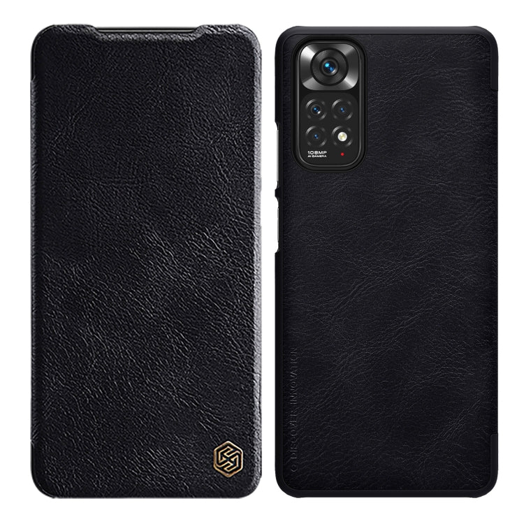 For Xiaomi Redmi Note 11S NILLKIN QIN Series Crazy Horse Texture Leather Case(Black) - Xiaomi Cases by NILLKIN | Online Shopping South Africa | PMC Jewellery