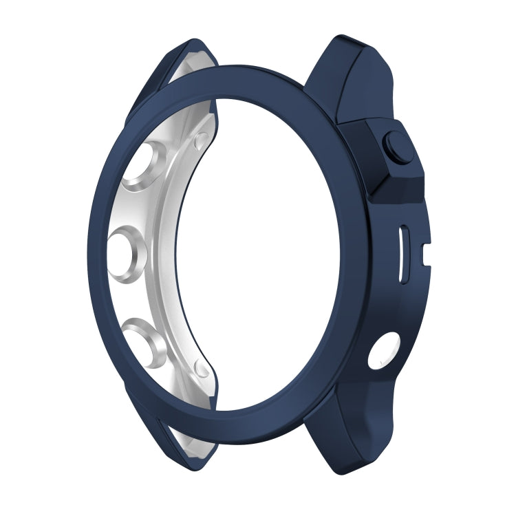 Compatible with Garmin Fenix 7X TPU Half-pack Hollowed Electroplating Watch Case(Midnight Blue) - free shipping - PMC TechLife - Order now!