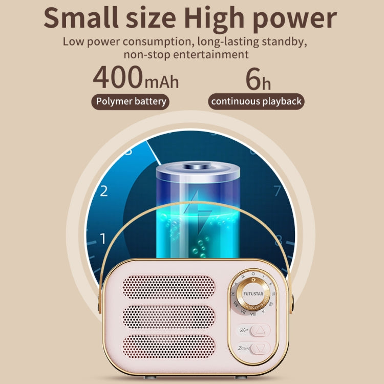 DW13 Portable HIFI Mini Retro Wireless Bluetooth Speaker(Violet Blue) - Mini Speaker by PMC TechLife | Online Shopping South Africa | PMC TechLife