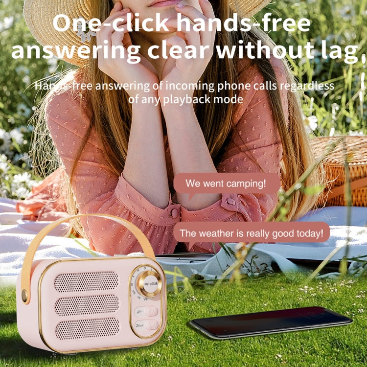 DW13 Portable HIFI Mini Retro Wireless Bluetooth Speaker(White) - Mini Speaker by PMC TechLife | Online Shopping South Africa | PMC TechLife